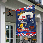 1HV. 4th Of July Camping (5) House Flag Mockup 1