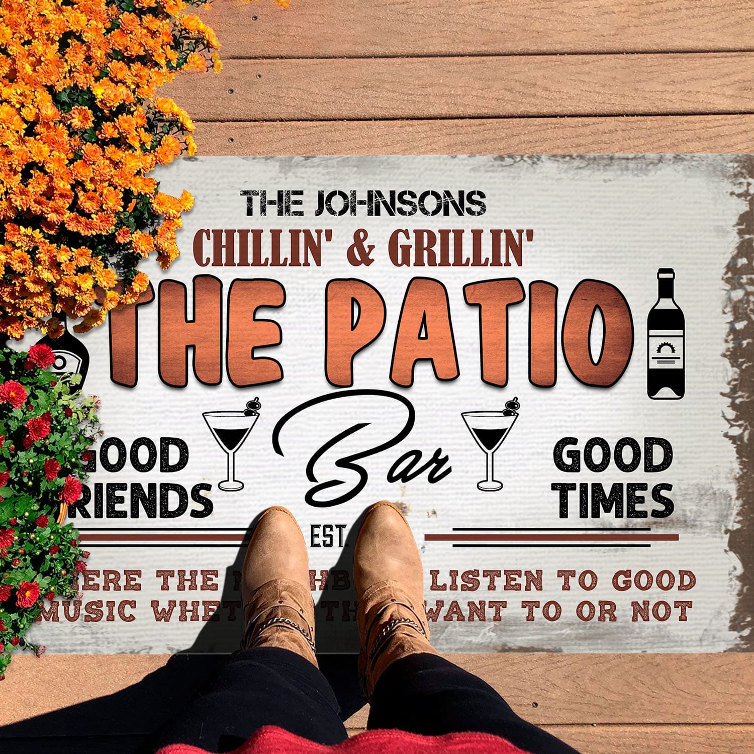 3O. The Patio BarSample Design Doormat mockup 7