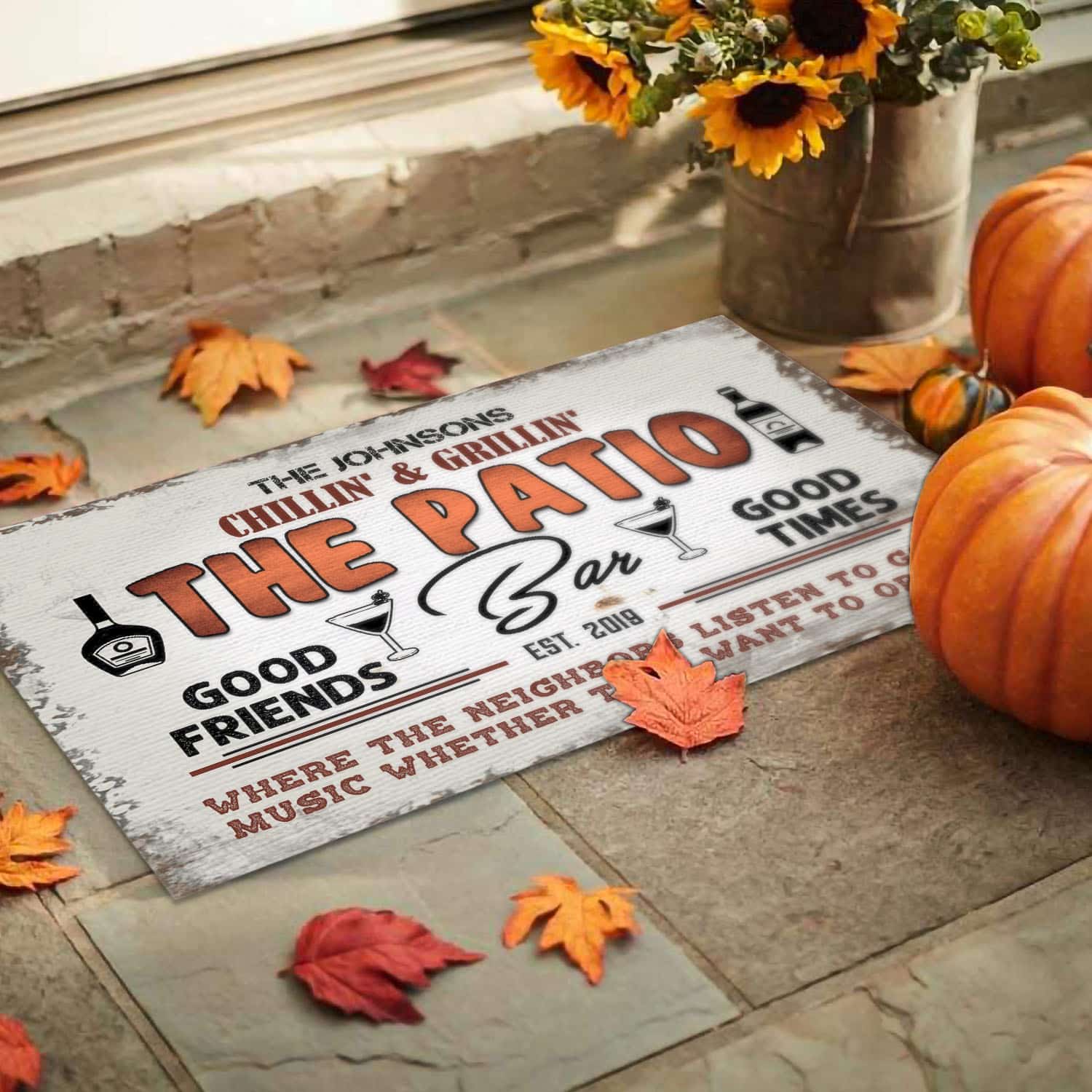3O. The Patio BarSample Design Doormat mockup 9