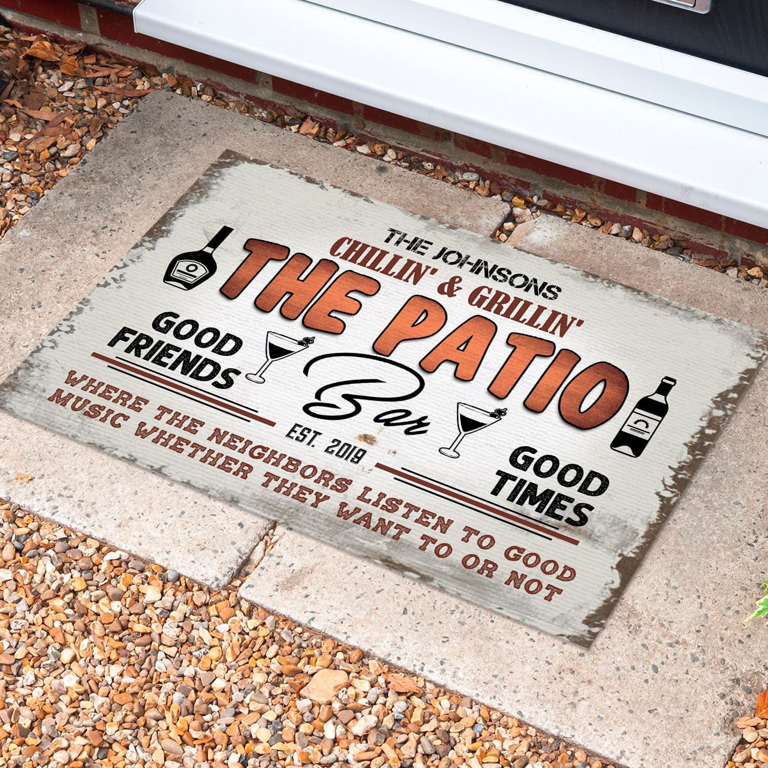 3O. The Patio BarSample Design Doormat Mockup 10