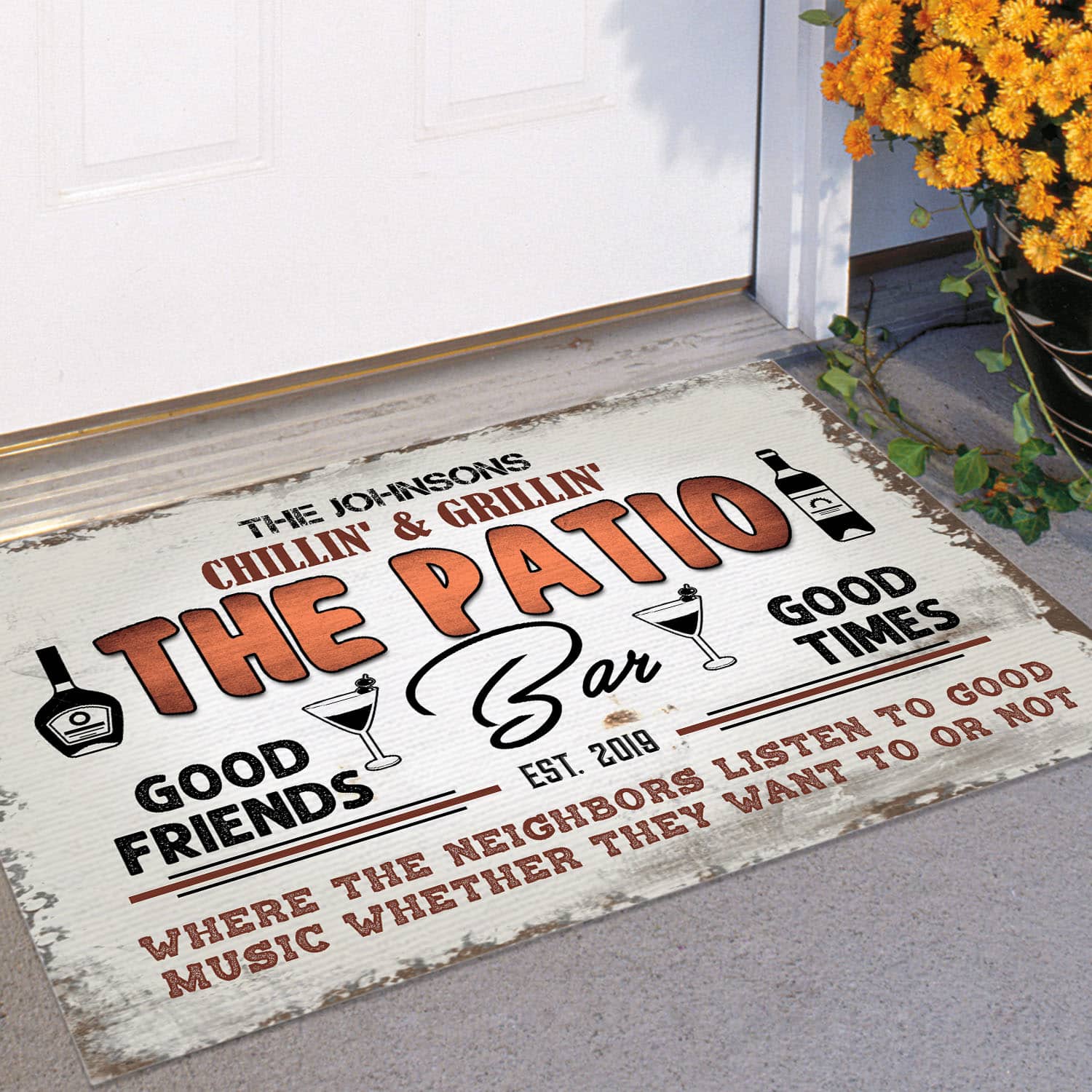 3O. The Patio BarSample Design Doormat Mockup 11