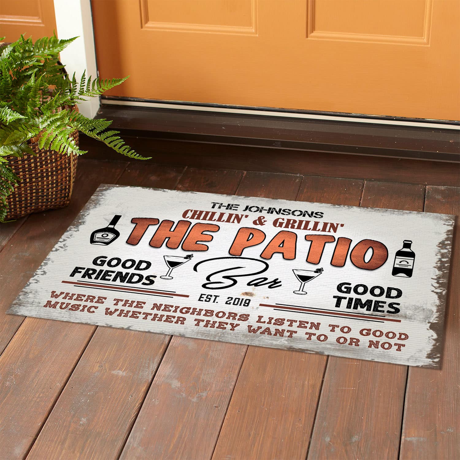 3O. The Patio BarSample Design Doormat mockup 1