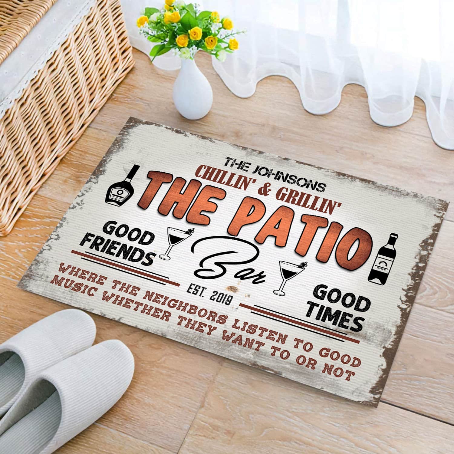 3O. The Patio BarSample Design Doormat mockup 2