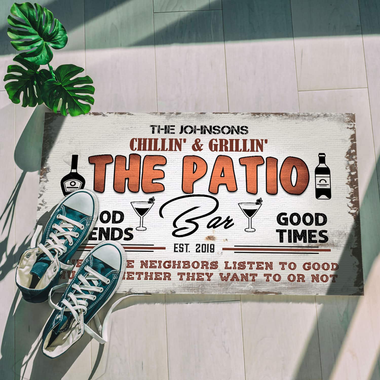 3O. The Patio BarSample Design Doormat mockup 5