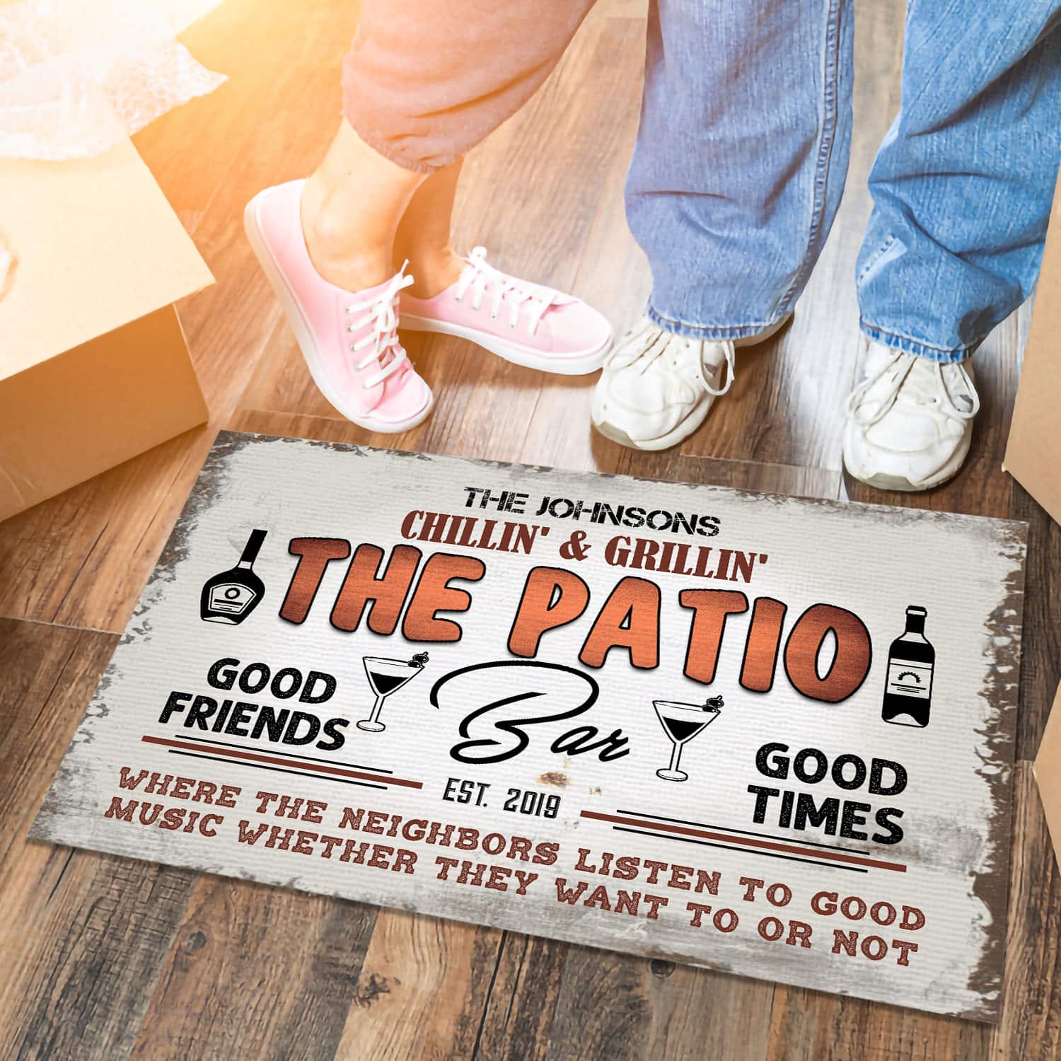 3O. The Patio BarSample Design Doormat mockup 6