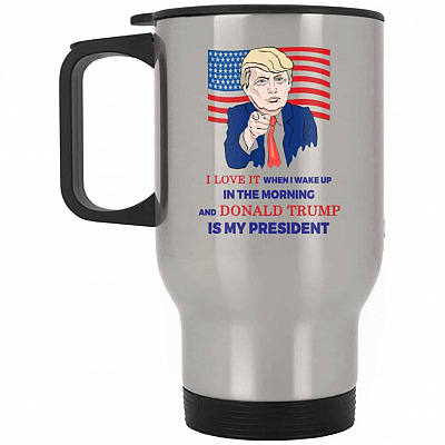 14 oz. Silver Travel Mug