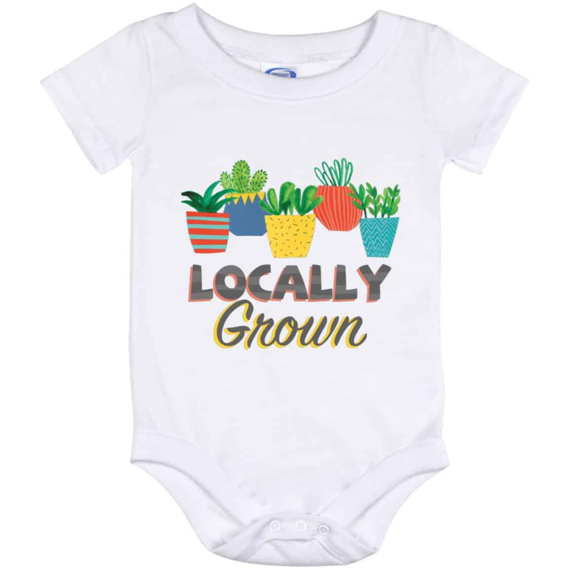 Locally Grown onesie, White, Baby Onesie - 12 Month