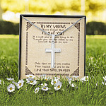 To My Viking Never Forget That I Love You Love Your Shieldmaiden Cross Pendant Necklace - Gift For Husband