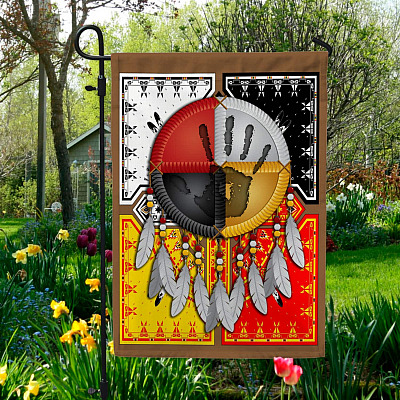 Native American Colors Of The 4 Directions Outdoor Garden Flag - House Flag - Wall Flag