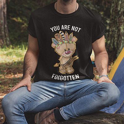 Alternative view of You Are Never Forgotten Orange T-Shirt - V-Neck Tee - Indigenous Children Shirt