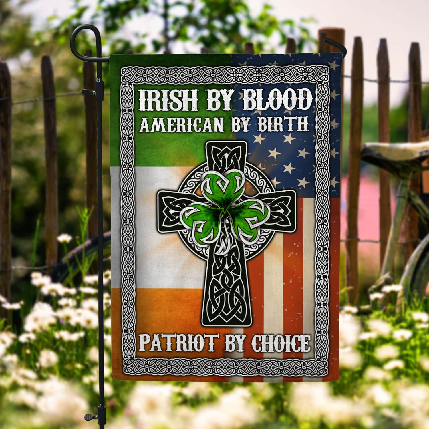 3O. Irish By Blood-30x40-SIDE1 Garden Flag Mockup 6