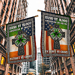3O. Irish By Blood-30x40-SIDE1 House Flag Mockup 2 Side-1