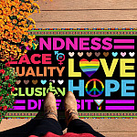 2VT. Kindness Peace Equality doormat Doormat mockup 7
