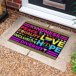 2VT. Kindness Peace Equality doormat Doormat mockup 10