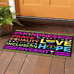 2VT. Kindness Peace Equality doormat Doormat mockup 1