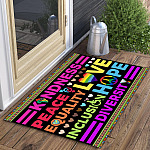 2VT. Kindness Peace Equality doormat Doormat mockup 3