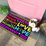 2VT. Kindness Peace Equality doormat Doormat mockup 4