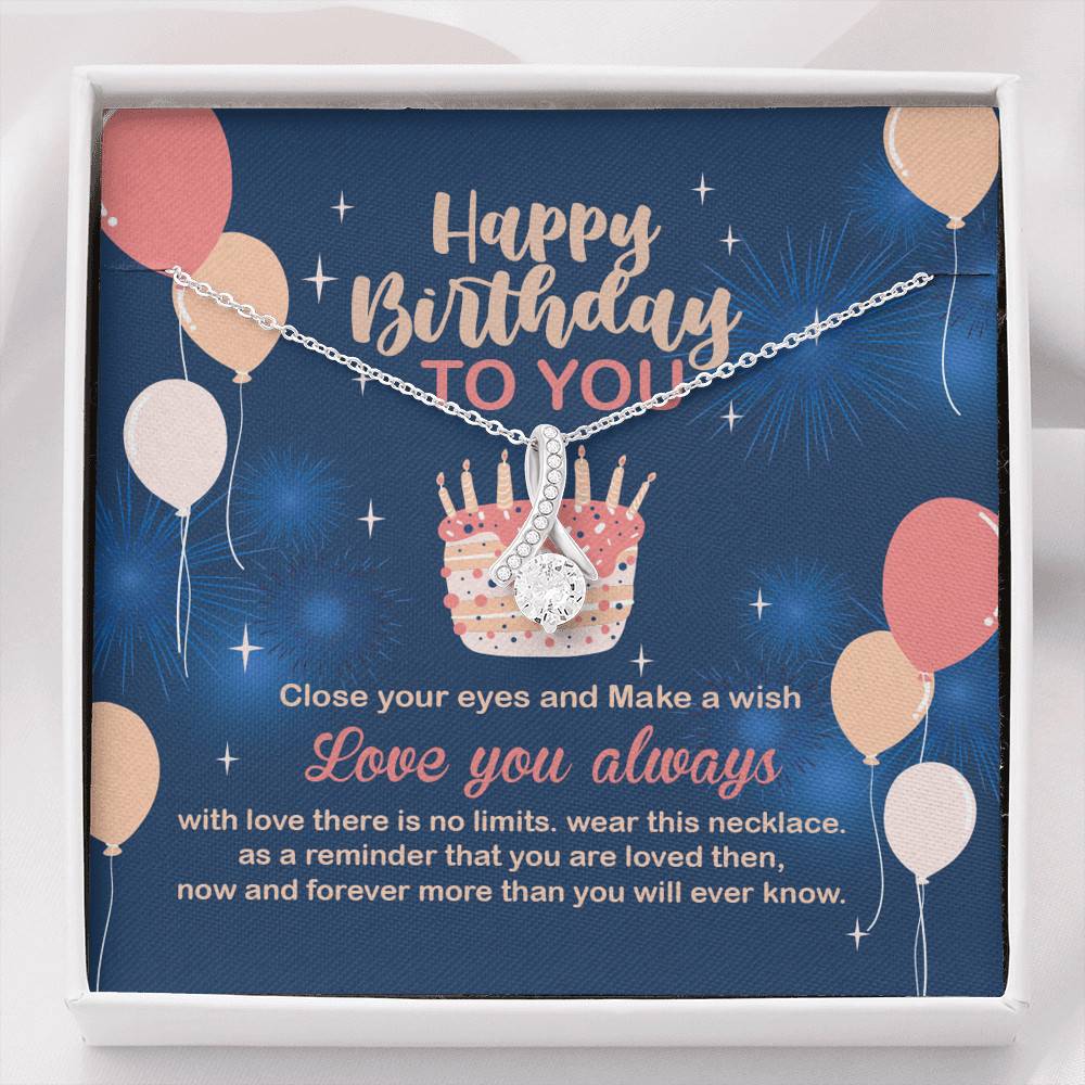 Happy Birthday To You Close Your Eyes And Make A Wish Alluring Beauty Necklace - Birthday Gifts For Women - Alluring Beauty Necklace