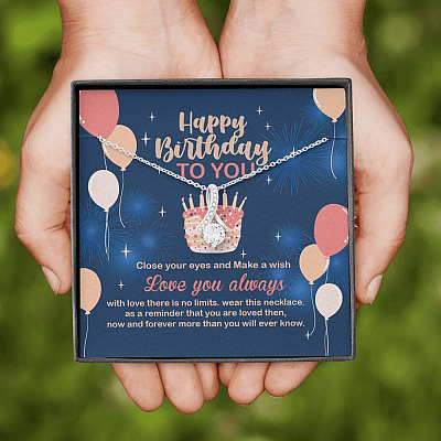 Happy Birthday To You Close Your Eyes And Make A Wish Alluring Beauty Necklace - Birthday Gifts For Women