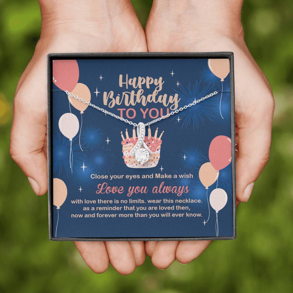 Happy Birthday To You Close Your Eyes And Make A Wish Alluring Beauty Necklace - Birthday Gifts For Women