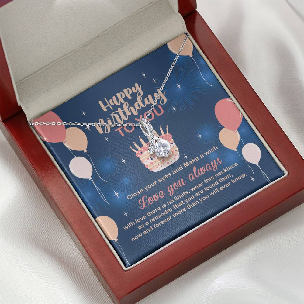 Happy Birthday To You Close Your Eyes And Make A Wish Alluring Beauty Necklace - Birthday Gifts For Women