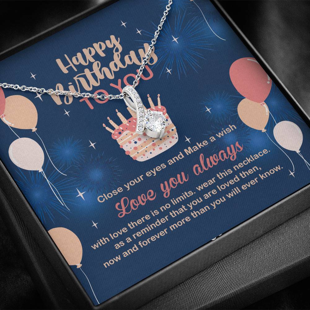 Happy Birthday To You Close Your Eyes And Make A Wish Alluring Beauty Necklace - Birthday Gifts For Women