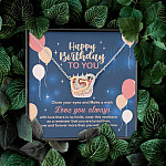 Happy Birthday To You Close Your Eyes And Make A Wish Interlocking Hearts Pendant Necklace - Birthday Gifts Happy Birthday To You Close Your Eyes And Make A Wish Interlocking Hearts Pendant Necklace - Birthday Gifts