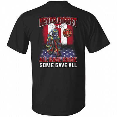 Never Forget 9/11/2001 AT-Shirt Only, Black, Unisex T-Shirt