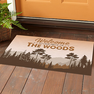 Alternative view of Welcome to Our Neck Of The Woods Doormat - Outdoor Indoor Doormat
