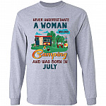 Never Underestimate July Hoodie, Sport Grey, Long Sleeve Never Underestimate July Hoodie, Sport Grey, Long Sleeve