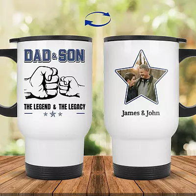 14 oz. White Travel Mug