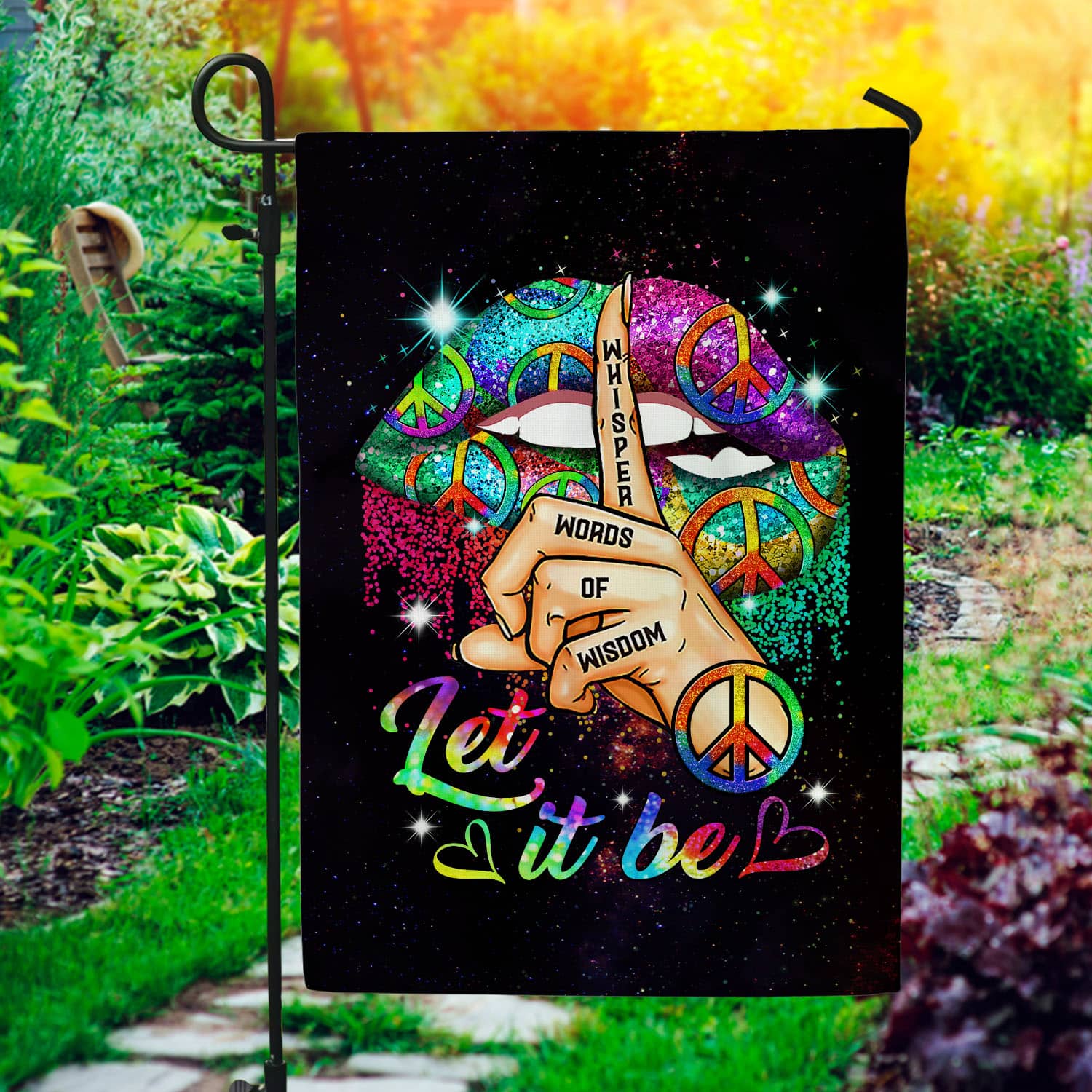 6NH. Let It Be_30x40 Garden Flag Mockup 1