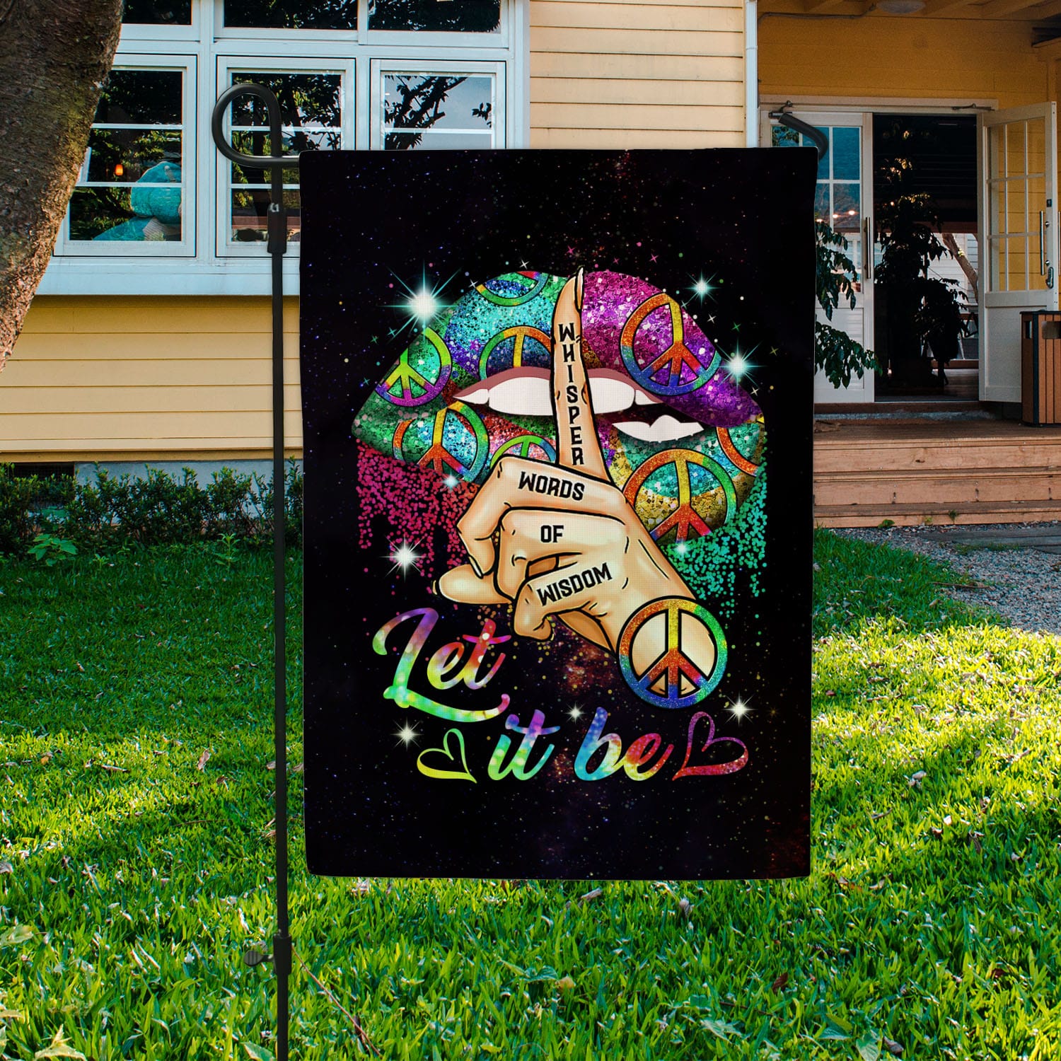 6NH. Let It Be_30x40 Garden Flag Mockup 3