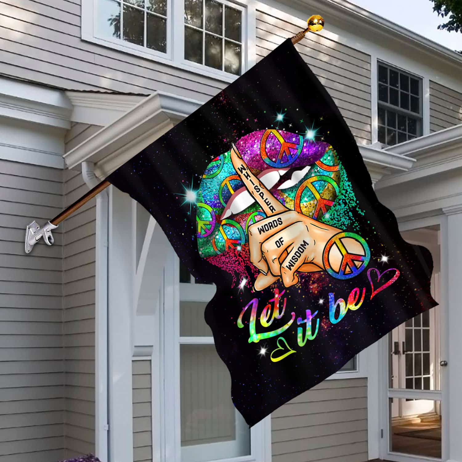 6NH. Let It Be_30x40 House Flag Mockup 6