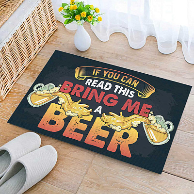If You Can Read This Bring Me Beer Funny Indoor Outdoor Decorative Doormat
