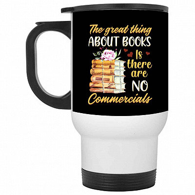 14 oz. White Travel Mug