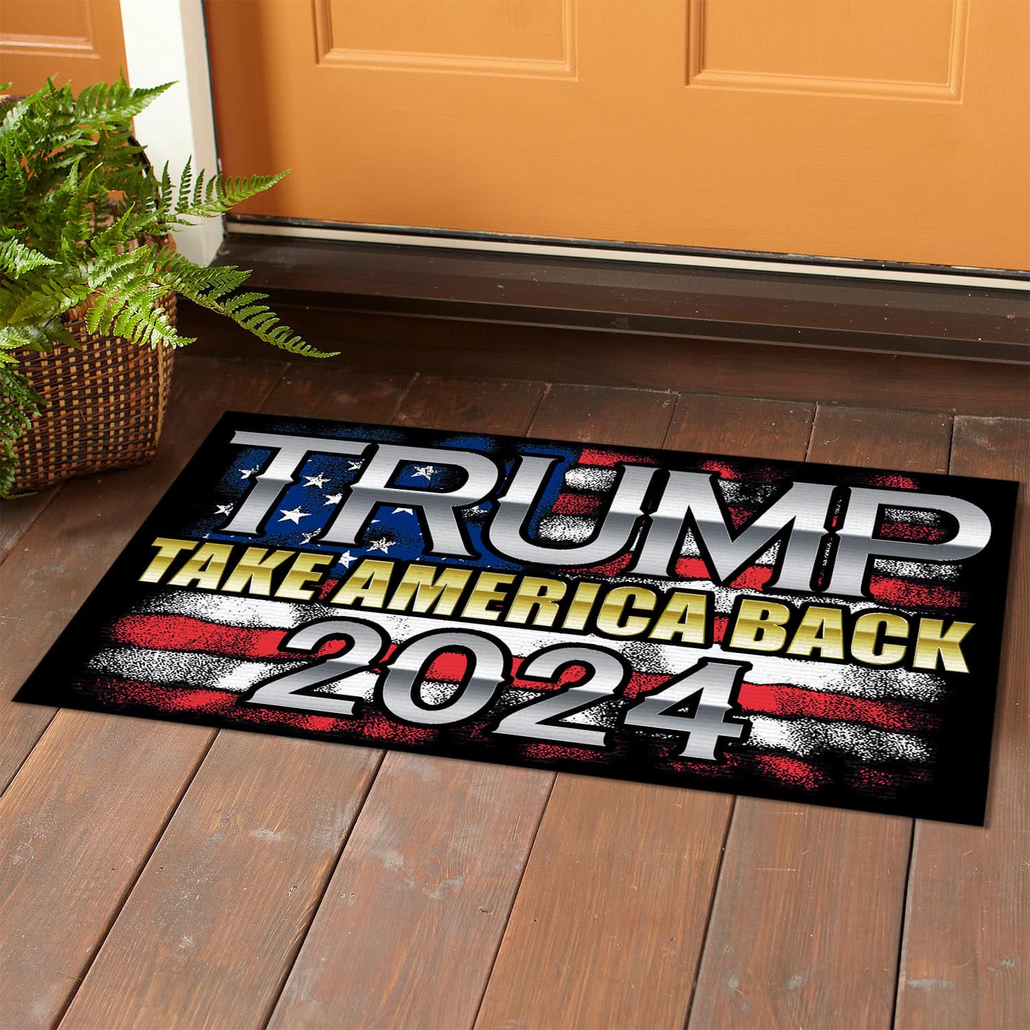 5BN. Trump Back 2024 Doormat mockup 1