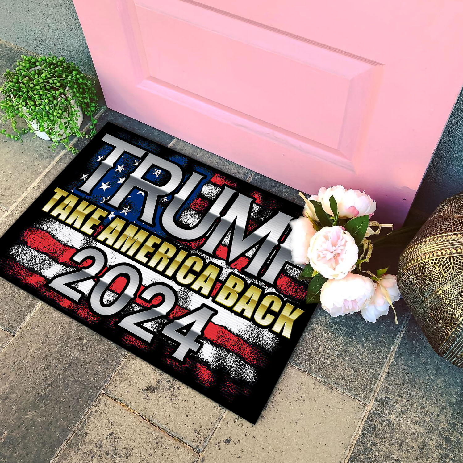 5BN. Trump Back 2024 Doormat mockup 4