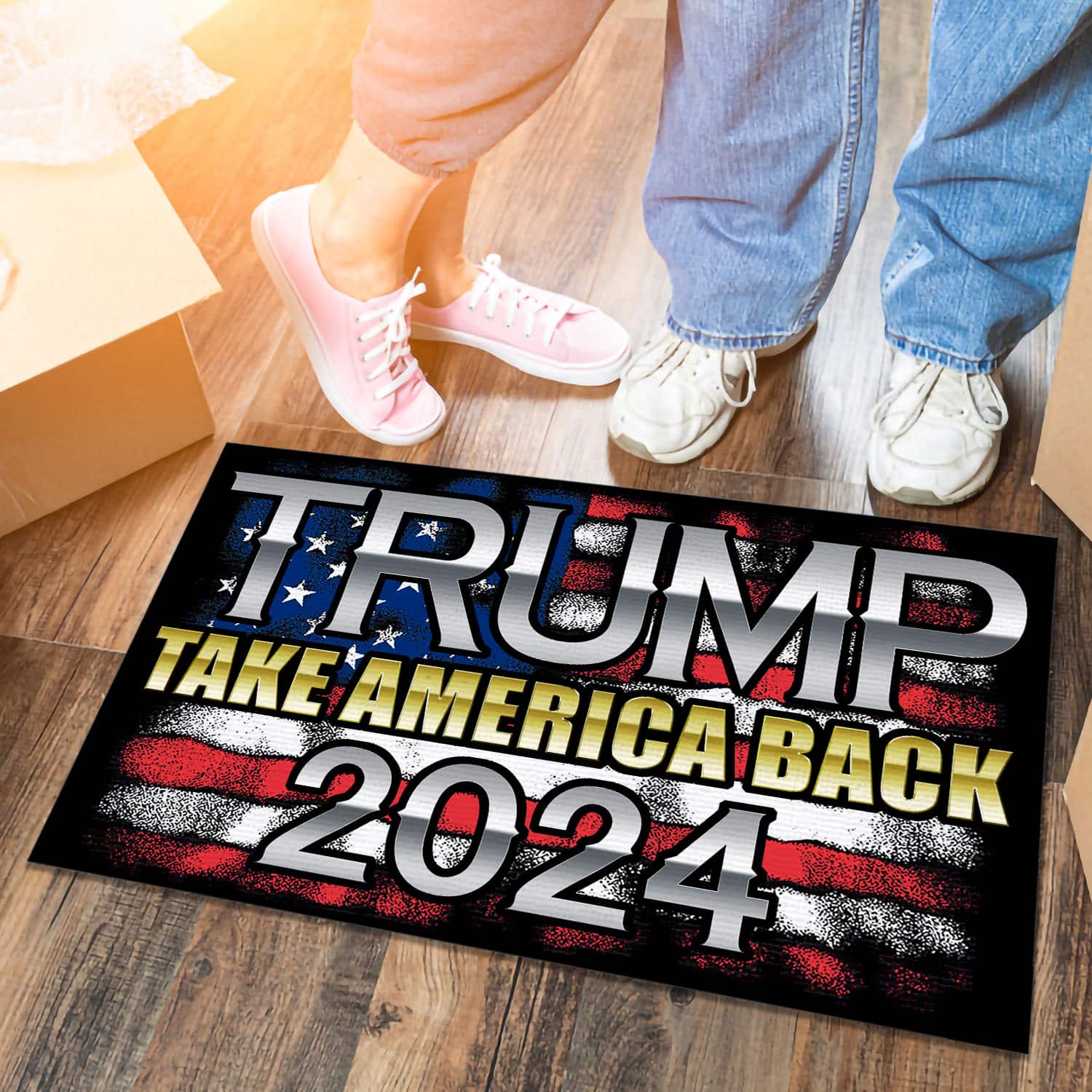 5BN. Trump Back 2024 Doormat mockup 6