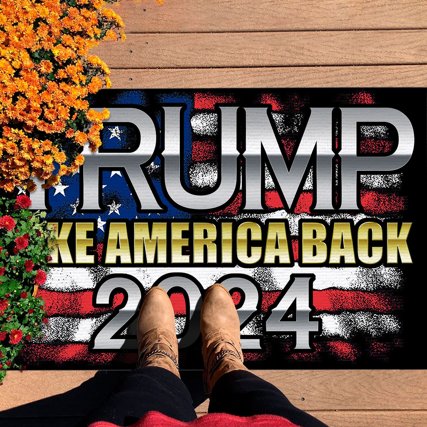 5BN. Trump Back 2024 Doormat mockup 7