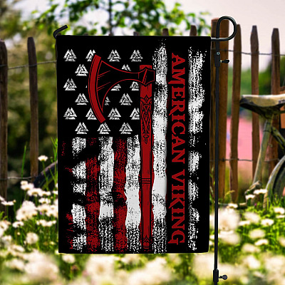 American Viking Decorative Garden Flag - House Flag - Viking American Flag