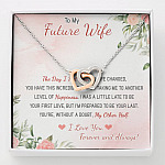 To My Future Wife The Day I Met You My Life Changed I Love You Forever And Always Interlocking Hearts Pendant Necklace - Interlocking Hearts Necklace
