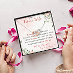 To My Future Wife The Day I Met You My Life Changed I Love You Forever And Always Interlocking Hearts Pendant Necklace