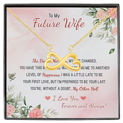 To My Future Wife The Day I Met You My Life Changed I Love You Forever And Always Infinity Heart Pendant Necklace