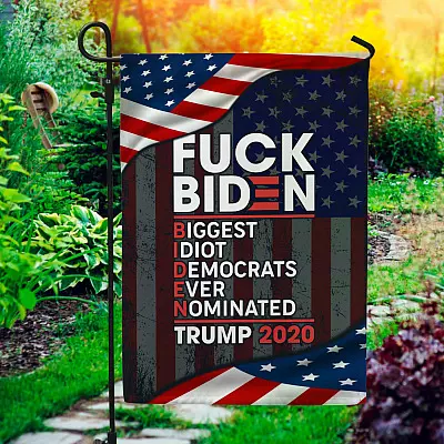 Fck Biden Trump 2020 Decorative Garden Flag - House Flag - Trump 2020 Flag