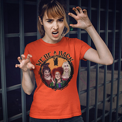 We're Back Hocus Pocus Shirt - Sanderson Sisters Funny Halloween T-Shirt