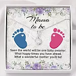 Mama To Be What A Wonderful Mother You'll Be Alluring Beauty Necklace - Mom To Be Pregnancy New Mom Gift - Alluring Beauty Necklace