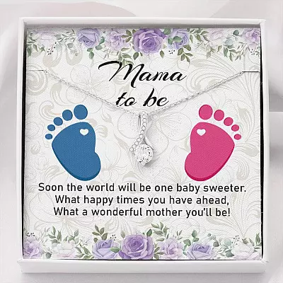 Mama To Be What A Wonderful Mother You'll Be Alluring Beauty Necklace - Mom To Be Pregnancy New Mom Gift - Alluring Beauty Necklace