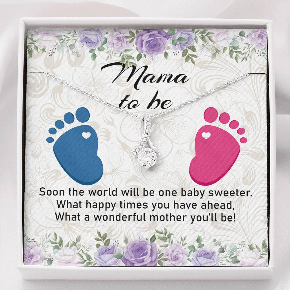 Mama To Be What A Wonderful Mother You'll Be Alluring Beauty Necklace - Mom To Be Pregnancy New Mom Gift - Alluring Beauty Necklace