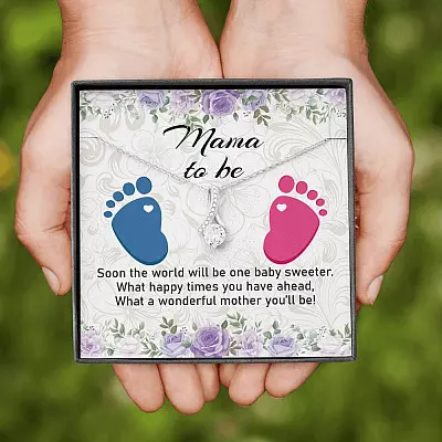 Mama To Be What A Wonderful Mother You'll Be Alluring Beauty Necklace - Mom To Be Pregnancy New Mom Gift